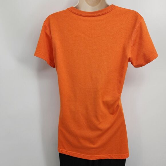 Denver Broncos Football T-Shirt Nike NFL Womens Small Short Sleeve V-Neck Orange - Picture 5 of 6